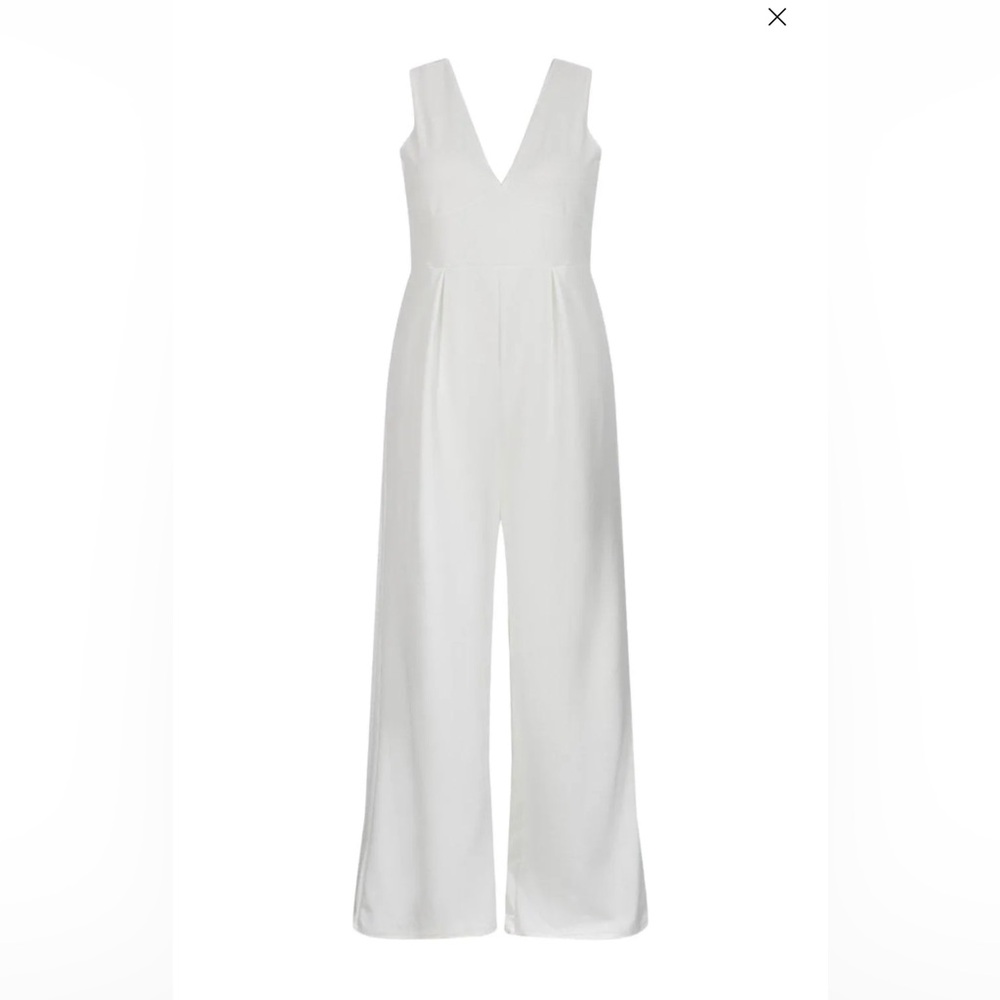 Boohoo White Jumpsuit